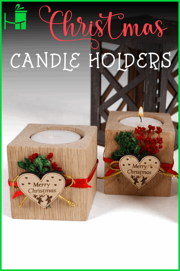 Personalized Christmas Gift, Christmas Wood Candle Holder, Noel New Year Happy Holiday Gifts Items designed by Happy Times Favors, a handmade gift shop. Wooden candle holder decorated with real natural dried flowers, personalized wooden name tag and tealight. Ideal for Christmas, Noel, New Year, Happy Holiday party gifts. Personalized Christmas Gifts, Custom Gifts for Christmas, Christmas decorations, ornaments