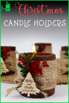 Personalized Cylinder Christmas Gift Wooden Tealight Holder - Dark Color