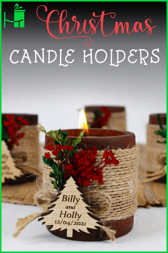 Personalized Christmas Gift, Christmas Wood Candle Holder, Noel New Year Happy Holiday Gifts Items designed by Happy Times Favors, a handmade gift shop, are ideal for Christmas, Noel, Xmas, New Year, Happy Holiday coworker unique gifts, Thank you gifts, Christmas wooden candle holder, Christmas candles, Personalized Christmas wooden name tag. Merry Christmas gifts, Christmas decorations, Personalized ornaments