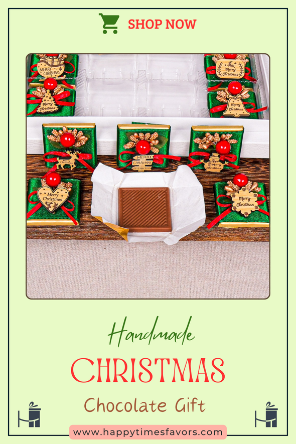 Christmas Chocolate Box, Christmas Present Idea Chocolate Favor, Christmas Chocolate Gift, Xmas Gift Idea, Noel Gift, Christmas Gifts for Girlfriend, Xmas Chocolate Box, Holiday Chocolate Designed by Happy Times Favors, a handmade gift shop ideal for christmas present idea unique Christmas gift Noel gift Christmas chocolate gift box Xmas Gift