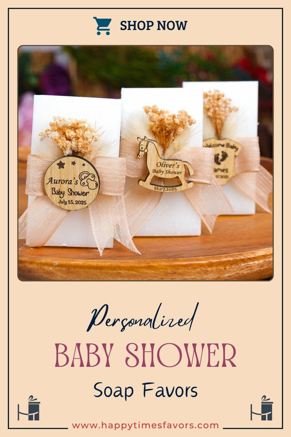 Baby Shower Favors, Natural Scented Soap Favors, First Birthday, Party Favors for Guests