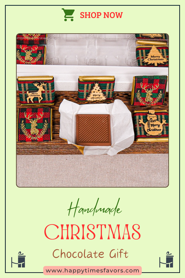 Christmas Chocolate Box, Christmas Present Idea Chocolate Favor, Christmas Chocolate Gift, Xmas Gift Idea, Noel Gift, Christmas Gifts for Girlfriend, Xmas Chocolate Box, Holiday Chocolate Designed by Happy Times Favors, a handmade gift shop ideal for christmas present idea unique Christmas gift Noel gift Christmas chocolate gift box Xmas Gift