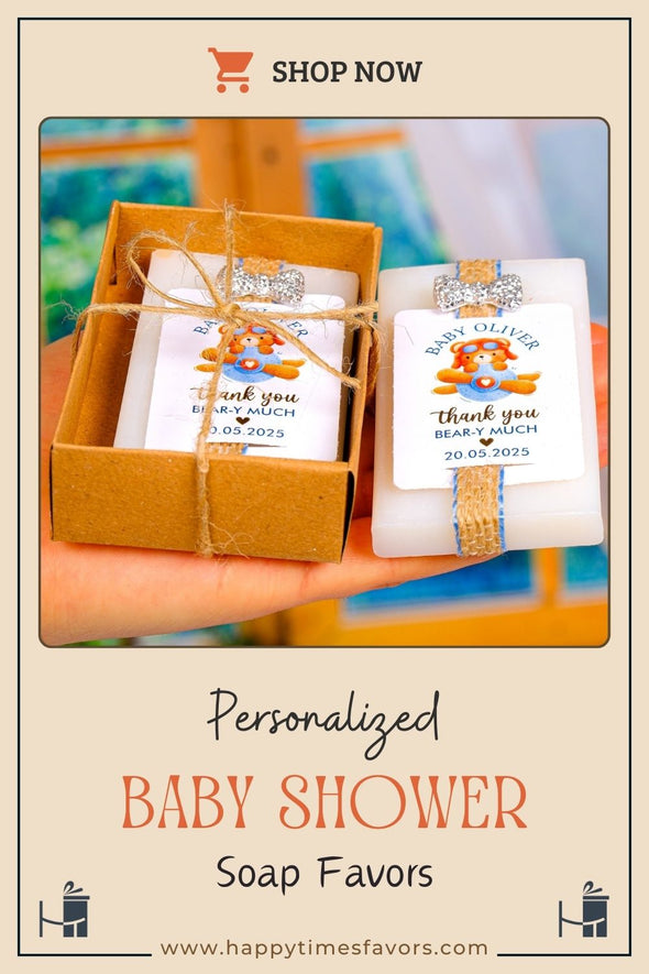 Baby Shower Soap Favors, Scented Soap Baby Shower Favors, Baby Shower Party Favors for Guests in Bulk Discover Happy Times Favors' handmade scented baby shower soaps—perfect for 1st 2nd birthdays, baby shower party favors for guests. Customizable and unique!