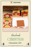 Christmas Chocolate Box, Christmas Present Idea Chocolate Favor, Christmas Chocolate Gift, Xmas Gift Idea, Noel Gift, Christmas Gifts for Girlfriend, Xmas Chocolate Box, Holiday Chocolate Designed by Happy Times Favors, a handmade gift shop ideal for christmas present idea unique Christmas gift Noel gift Christmas chocolate gift box Xmas Gift
