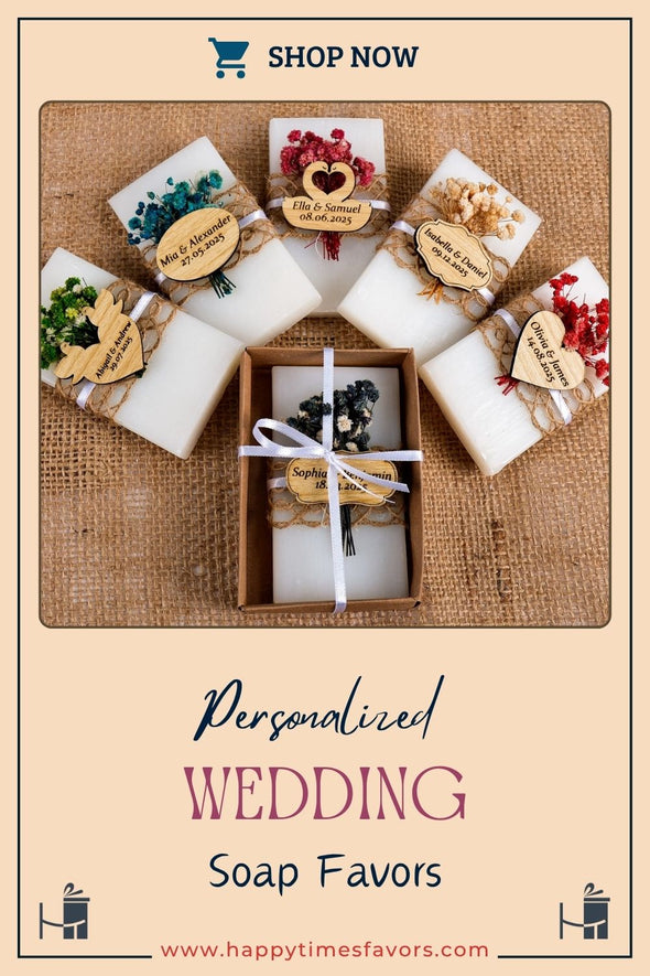 Wedding Favors for Guests, Handmade Soap Favors, Natural Scented Soap, Bridal Shower Favors Happy Times Favors, my handmade gift shop, produces customizable items ideal for wedding favors, wedding gift, bridal shower favor, bridesmaid, thank you gifts.