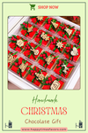 Christmas Chocolate Box, Christmas Present Idea Chocolate Favor, Christmas Chocolate Gift, Xmas Gift Idea, Noel Gift, Christmas Gifts for Girlfriend, Xmas Chocolate Box, Holiday Chocolate Designed by Happy Times Favors, a handmade gift shop ideal for christmas present idea unique Christmas gift Noel gift Christmas chocolate gift box Xmas Gift