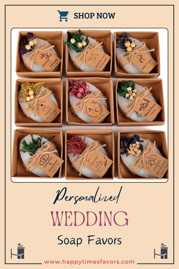 Wedding Soap Favors, Natural Handmade Soap, Personalized Gifts, Wedding Guest Gifts, Wedding Favors, Rustic Wedding Happy Times Favors, my handmade gift shop, produces customizable items ideal for wedding favors, wedding gift, bridal shower favor, bridesmaid, thank you gifts.