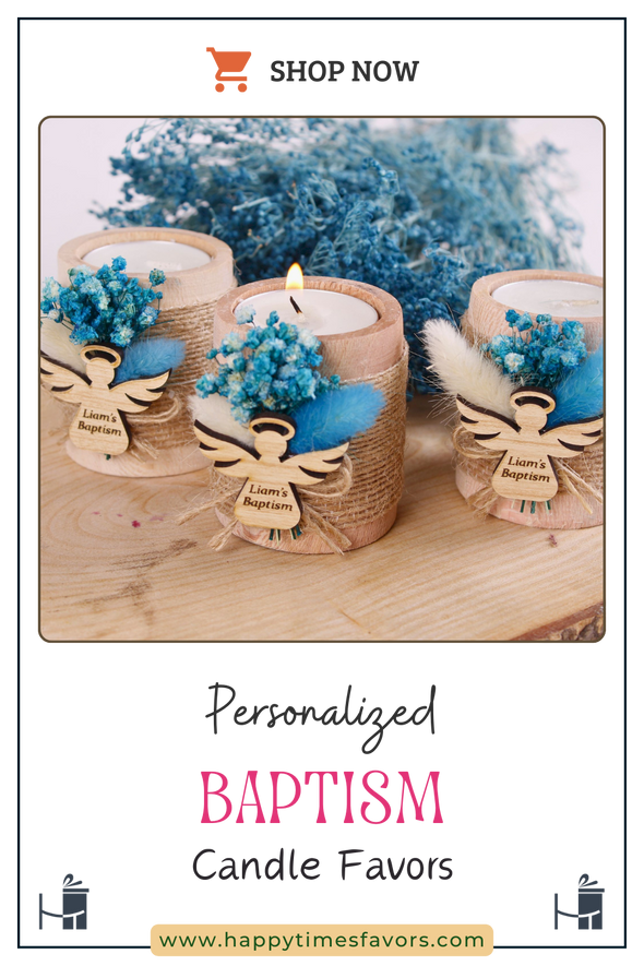 Personalized First Communion Gifts Wooden Tealight Holder, Baby Shower Gifts, Christening Gifts