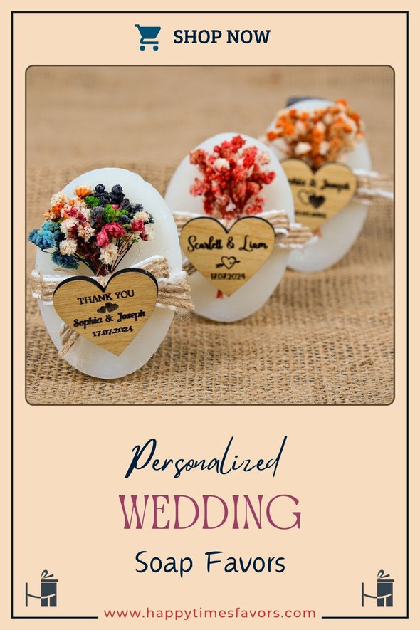 Wedding Soap Favors, Natural Handmade Soap, Personalized Gifts, Wedding Guest Gifts, Wedding Favors, Rustic Wedding Happy Times Favors, my handmade gift shop, produces customizable items ideal for wedding favors, wedding gift, bridal shower favor, bridesmaid, thank you gifts.