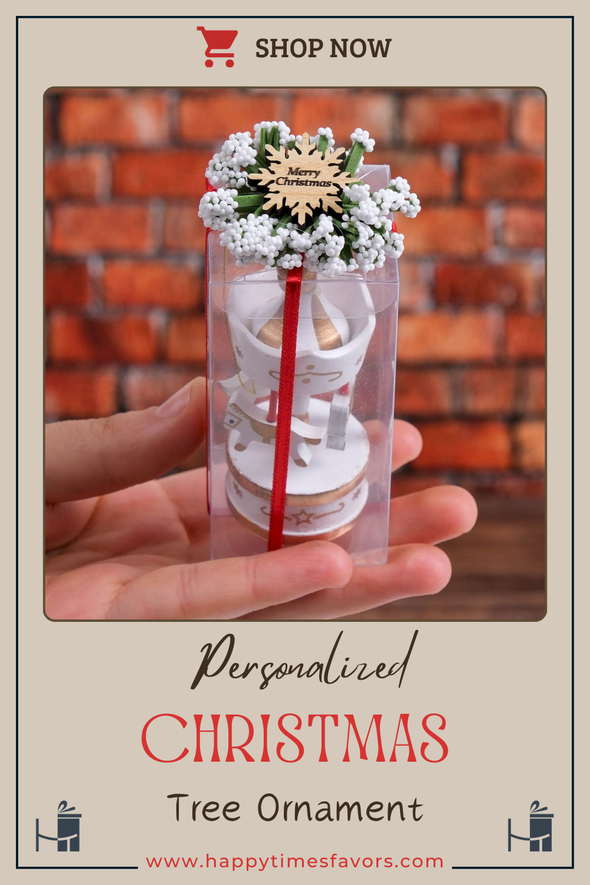 Handcrafted Wooden Carousel Christmas Ornament, Vintage-Inspired Carousel Christmas Tree Decoration, Custom Carousel Favors, Party Gift Items designed by Happy Times Favors, a handmade gift shop. This items are ideal for thank you gifts, carousel favors, baby shower favors, baptism favors, wedding favors, party favors, personalized gifts, custom gifts, wooden carousel, carousel theme, decorative ornaments, gift boxes, baby shower gifts, birthday gifts