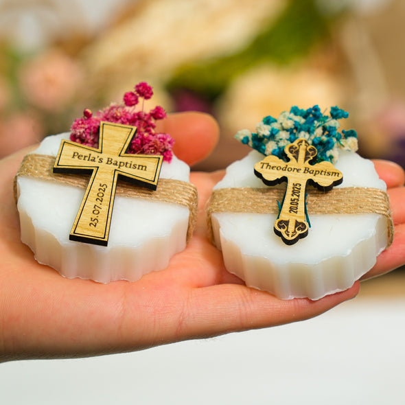 Baptism Favors, Natural Handmade Scented Soap, Baby Shower, Christening Favors