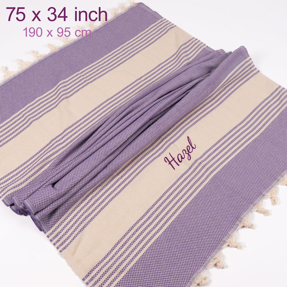 Bridesmaid Personalized Gift Towel Embroidery, Personalized Turkish Beach Towel, Hammam Towel, Bath Towel with Name, Wedding Favor for Guest Items designed by Happy Times Favors, a handmade gift shop. These beach towels are best for bridesmaid proposal, bridal shower, wedding, gift for the beach, girlfriend gift, home decor gifts, boyfriend gift, best friend gift, Bachelor Party Favors, housewarming gift, bath and baby shower, baptism or any other events.