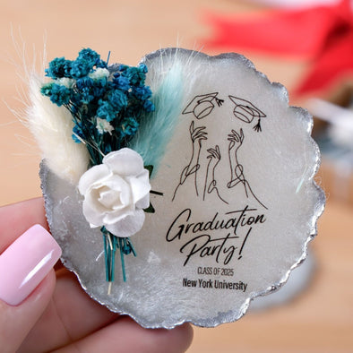 Graduation Party Favors, Epoxy Magnet, Class of 2025, Graduation Favors,Custom Fridge Magnet, 2025 Graduation Magnet Favor, Grad Party Favor Discover Happy Times Favors' handmade graduation favors custom epoxy magnets - save the date magnet, personalized magnet, 2025 graduation, college graduation.