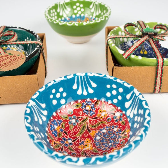 Turkish Cini Porcelain Bowl Christmas Favors, Christmas Party Favors, New Year Xmas Favors Coworker Happy Holiday Favors Items designed by Happy Times Favors, a handmade gift shop. We designed this tile/ceramic/porcelain bohemian theme wedding favor ideas, boho gifts, handmade candy bowl, Best for Wedding Gift, Bridal Shower gift, Baby Shower gift, Christening gift, Baptism gift, Graduation gift, birthday gift or any Party favors.