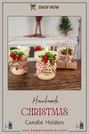 Personalized Christmas Candle Table Decor, Christmas Wood Candle Holder, Happy Holiday Gifts Items designed by Happy Times Favors, a handmade gift shop, are ideal for Christmas, Noel, Xmas, New Year, Happy Holiday coworker unique gifts, Thank you gifts, Christmas wooden candle holder, Christmas candles, Personalized Christmas wooden name tag. Merry Christmas gifts, Christmas decorations, Personalized ornaments