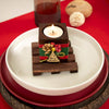 Personalized Christmas New Year Noel Gift Favor Wooden Tealight Holder Items designed by Happy Times Favors, a handmade gift shop. Wooden candle holder decorated with real natural dried flowers, personalized wooden name tag and tealight. Ideal for Christmas, Noel, New Year, Happy Holiday party gifts. Personalized Christmas Gifts, Custom Gifts for Christmas, Christmas decorations, ornaments