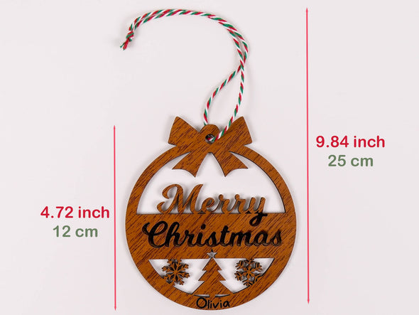 Handmade Wooden Christmas Decor, Christmas Ornament, Christmas Gift, Holiday Ornament, Vintage Christmas Tree Decoration, Xmas Gift Designed by Happy Times Favors, a handmade gift shop ideal for Christmas Noel Xmas Christmas Wooden Ornament New Year Favor Personalized Christmas Gift ornament