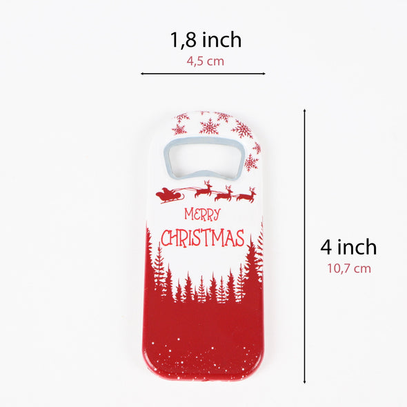 Customized Bottle Opener Magnet Favors for Christmas, New Year, X-mas, Noel