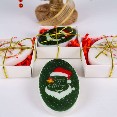 Personalized Christmas Favors Scented Soaps, Christmas Gifts for Family, Friends and Coworkers Items designed by Happy Times Favors, a handmade gift shop. Scented Soap decorated with UV design. Ideal for Christmas, Noel, New Year, Happy Holiday. Personalized Christmas Gifts, Custom Gifts for Christmas, Christmas decorations, ornaments, Christmas Natural soap.