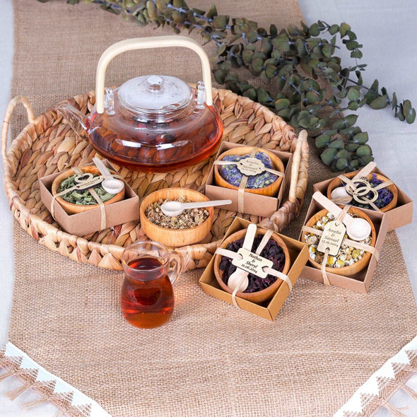 Exquisite floral tea favors, perfect for bridal showers, wedding gifts, and bridesmaid presents. These delightful tea gifts also make wonderful wedding favors, anniversary gifts, and thank you gifts for guests.