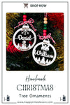 Personalized Christmas Tree Ornament, Handmade Christmas Gift,Xmas,Noel Items designed by Happy Times Favors, a handmade gift shop, are ideal for Christmas, Noel, New Year, Happy Holiday unique gifts, thank you gifts, Xmas, Personalized Christmas Ornament, Custom New Year Favors, Personalized Christmas Gifts, Custom Gifts for Christmas, Christmas decorations, Personalized tree ornaments. 