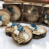 Bridal Shower Wooden Tealight Holder with Dried Flower - Happy Times Favors