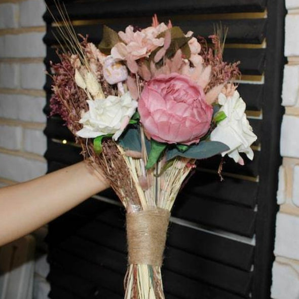 Wedding Bouquet with Natural Dried Flowers - Happy Times Favors