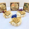 Personalized Handmade Natural Soap Favor with Dried Flower Wedding Favors for Guests, Bridal Shower Favors - Happy Times Favors