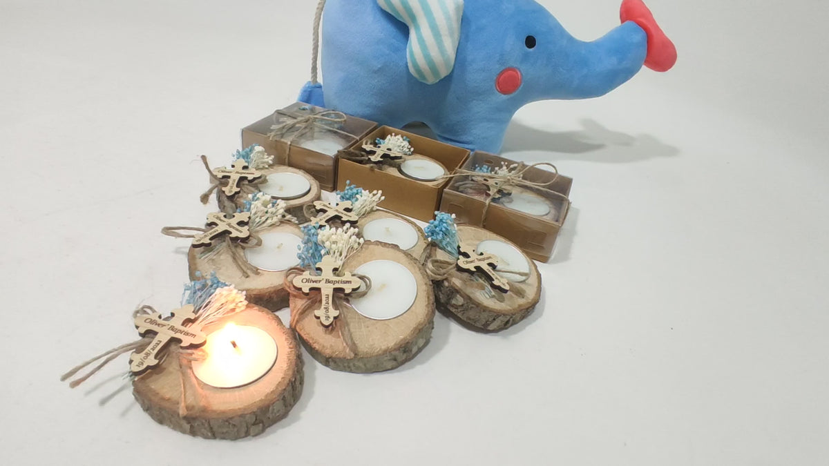 Exquisite and Meaningful: Our personalized tealight holders make thoughtful baptism gifts, baby shower favors, and unique christening presents. Ideal for 1st communion celebrations, they also serve as engraved keepsakes and wedding thank you gifts.